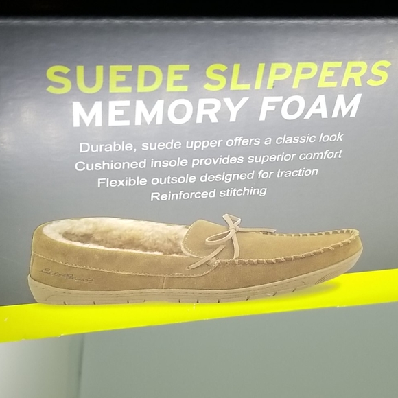 Eddie Bauer Shoes Nib Eddie Bauer Suede Memory Foam Slippers Poshmark